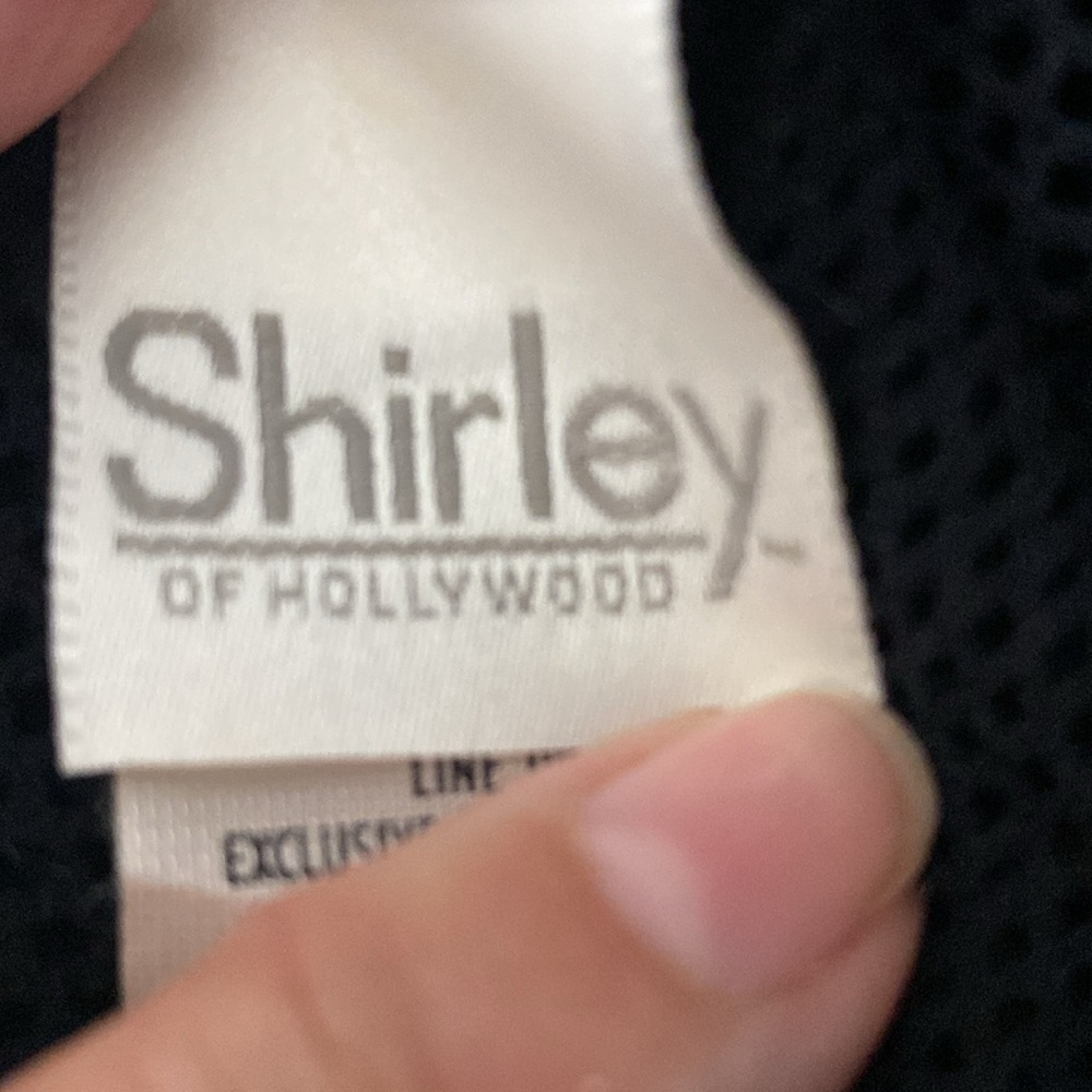 Shirley of Hollywood Black Stretchy Mesh Underwire Pink Bow Babydoll Nighty Med. - Picture 10 of 13